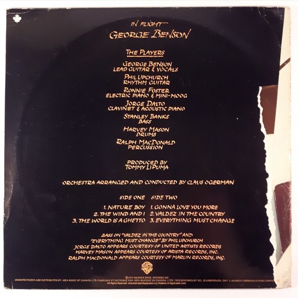 George Benson - In Flight - Vinyl LP Record - Picture 3 of 4